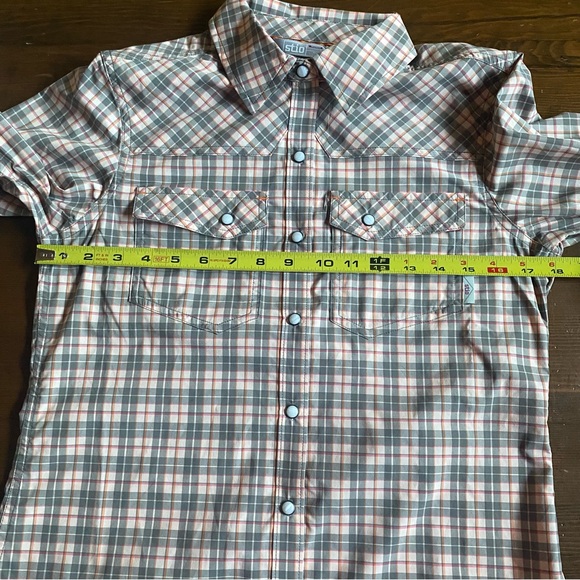 NWT Stio Women’s Eddy Shirt Western Plaid Long Sleeve Pearl Snap Size SMALL - Picture 10 of 13